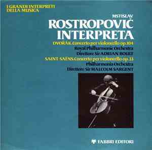 Mstislav Rostropovič Interpreta Dvořák, Saint-Saëns - Mstislav Rostropovič  ...