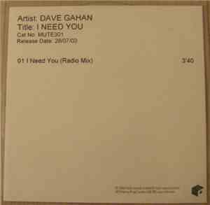 Dave Gahan - I Need You