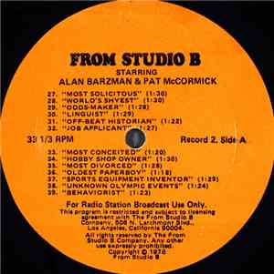 Alan Barzman & Pat McCormick - From Studio B (Record 2)
