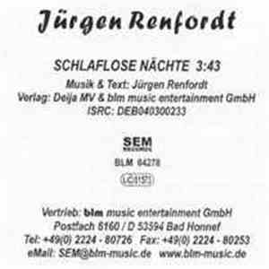 Jürgen Renfordt - Schlaflose Nächte