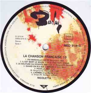 Nicoletta  - La Chanson Francaise 10