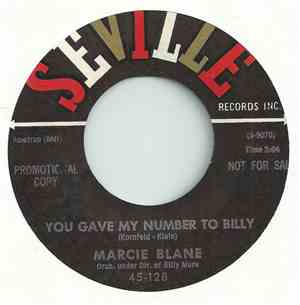 Marcie Blane - You Gave My Number To Billy / Told You So