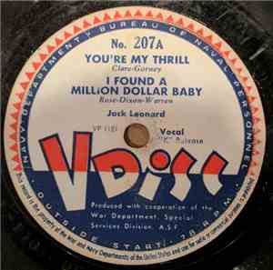 Jack Leonard / Jo Stafford And The Pied Pipers - You're My Thrill / I Found ...