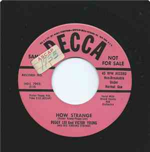 Peggy Lee - How Strange / The Tavern