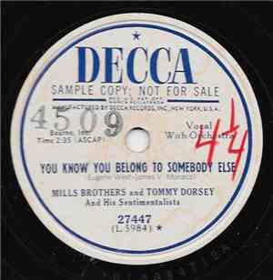 The Mills Brothers And Tommy Dorsey And His Sentimentalists - You Know You  ...