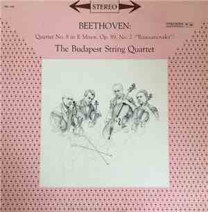 Budapest String Quartet, Ludwig van Beethoven - Quartet No. 8 in E Minor, O ...