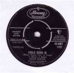 Brook Benton - Fools Rush In (Where Angels Fear To Tread) / Someday You'll  ...