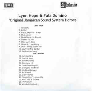 Lynn Hope & Fats Domino - Original Jamaican Sound System Heroes