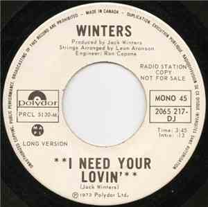 Winters  - I Need Your Lovin'