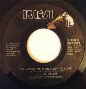 Purple Reign - You Gave Me Somebody To Love / Can't Keep A Good Man Down