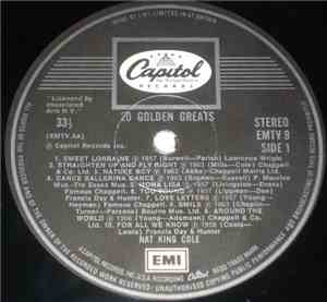 Nat King Cole - 20 Golden Greats
