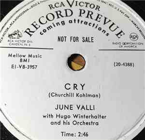 June Valli With Hugo Winterhalter's Orchestra And Chorus - Cry / The Three  ...