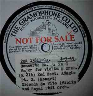 Sir Thomas Beecham, Giconda de Vito, The Royal Philharmonic Orchestra - Con ...
