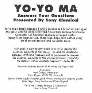 Yo-Yo Ma - Yo-Yo Ma Answers Your Questions