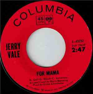 Jerry Vale - For Mama / Ti Adoro