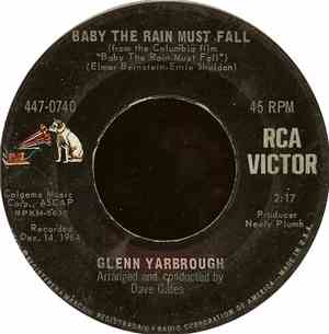 Glenn Yarbrough - Baby The Rain Must Fall / The Honey Wind Blows