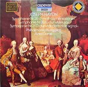 Joseph Haydn, Philharmonia Hungarica, Antal Dorati - Symphonie Nr.26 D-Moll ...