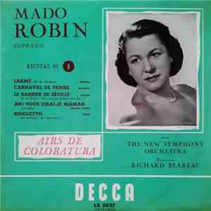 Mado Robin Avec The New Symphony Orchestra Direction Richard Blareau - Reci ...
