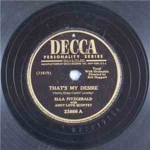 Ella Fitzgerald With The Andy Love Quintet - That's My Desire / A Sunday Ki ...