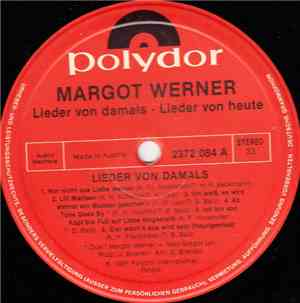 Margot Werner - Lieder Von Damals - Lieder Von Heute