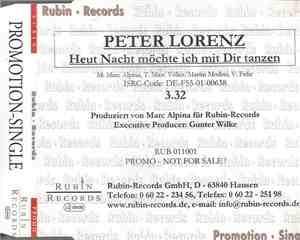 Peter Lorenz  - Heut Nacht Möchte Ich Mit Dir Tanzen