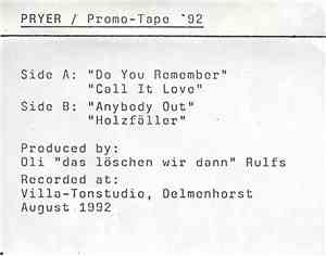 Pryer - Promo-Tape '92