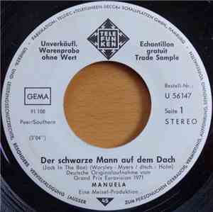 Manuela  - Der Schwarze Mann Auf Dem Dach / Dich Vergessen Kann Ich Nie
