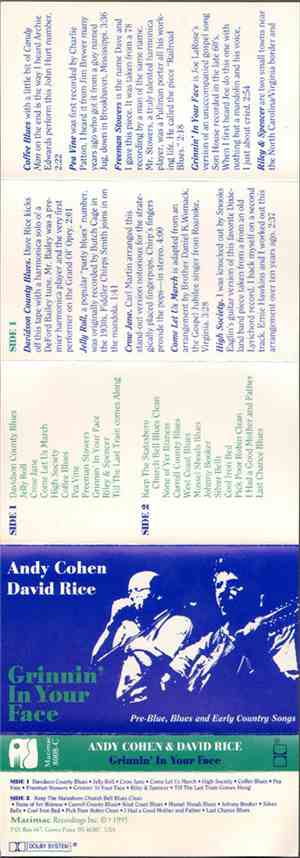 Andy Cohen  & David Rice - Grinnin' In Your Face
