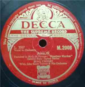 Bing Crosby With John Scott Trotter And His Orchestra - Amor, Amor / Long A ...