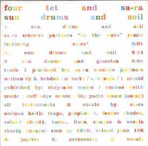Four Tet And Sa-Ra - Sun Drums And Soil