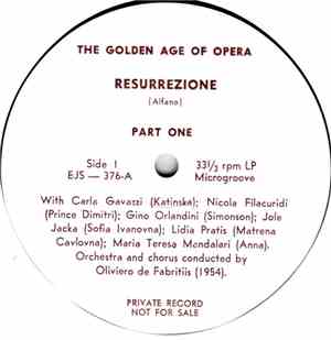 Alfano - Resurrezione (Resurrection)