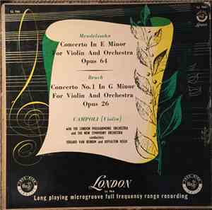 Mendelssohn, Bruch, Campoli With Eduard van Beinum & London Philharmonic Or ...