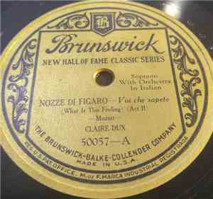 Claire Dux - Nozzle Di Figaro (Act II)  / Nozzle Di Figaro (Act IV)