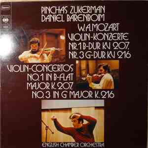 Mozart, Pinchas Zukerman, Daniel Barenboim, English Chamber Orchestra - Vio ...
