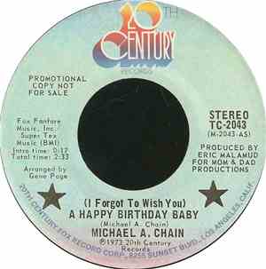 Michael A. Chain - (I Forgot To Wish You) A Happy Birthday Baby
