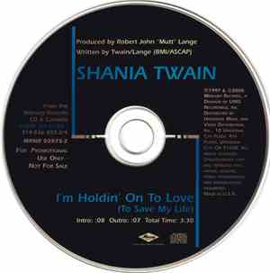 Shania Twain - I'm Holding On To Love (To Save My Life)