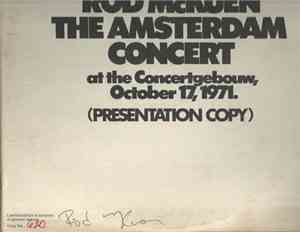 Rod McKuen - The Amsterdam Concert  (Presentation Copy)