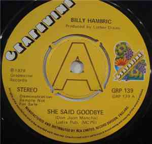 Billy Hambric - She Said Goodbye / I Found True Love