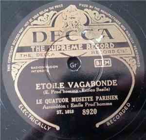 Le Quatuor Musette Parisien - Etoile Vagabonde / La Valse A Prud'Homme