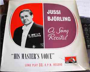 Jussi Björling, Frederick Schauwecker - A Song Recital By Jussi Björling