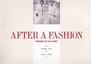Midge Ure & Mick Karn - After A Fashion