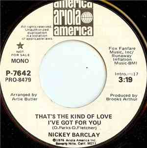 Nickey Barclay - That's The Kind Of Love I've Got For You