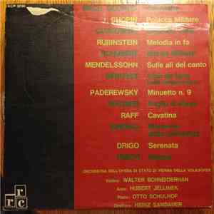 Bach / Gounod, Chopin, Tchaikovsky, Rubinstein, Schubert, Mendelssohn-Barth ...