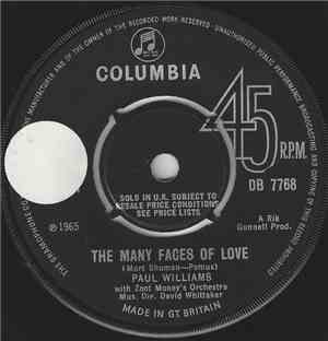 Paul Williams  With Zoot Money's Big Roll Band - The Many Faces Of Love