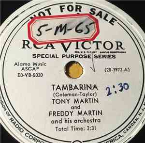 Tony Martin  And Freddy Martin And His Orchestra - Tambarina / Once Upon A  ...