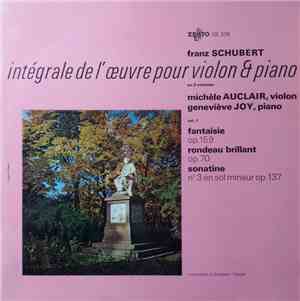 Franz Schubert, Michèle Auclair, Geneviève Joy - Intégrale De L'Œuvre Pour  ...