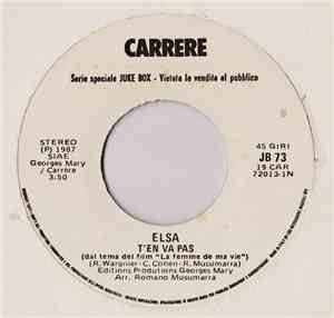 Elsa  / Jackie Wilson - T'En Va Pas / Reet Petite (The Sweetest Girl In Tow ...