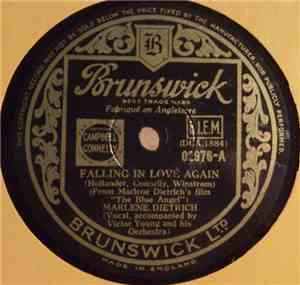 Marlene Dietrich - Falling In Love Again / The Boys In The Back Room