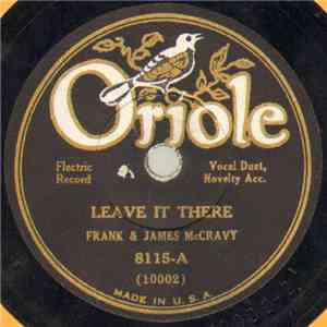 Frank & James McCravy - Leave It There / Bye And Bye