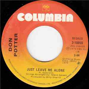 Don Potter - Just Leave Me Alone / Good-Bye Song